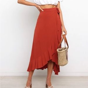 NWT Petal & Pup Tiffy Skirt in Rust - sz 12